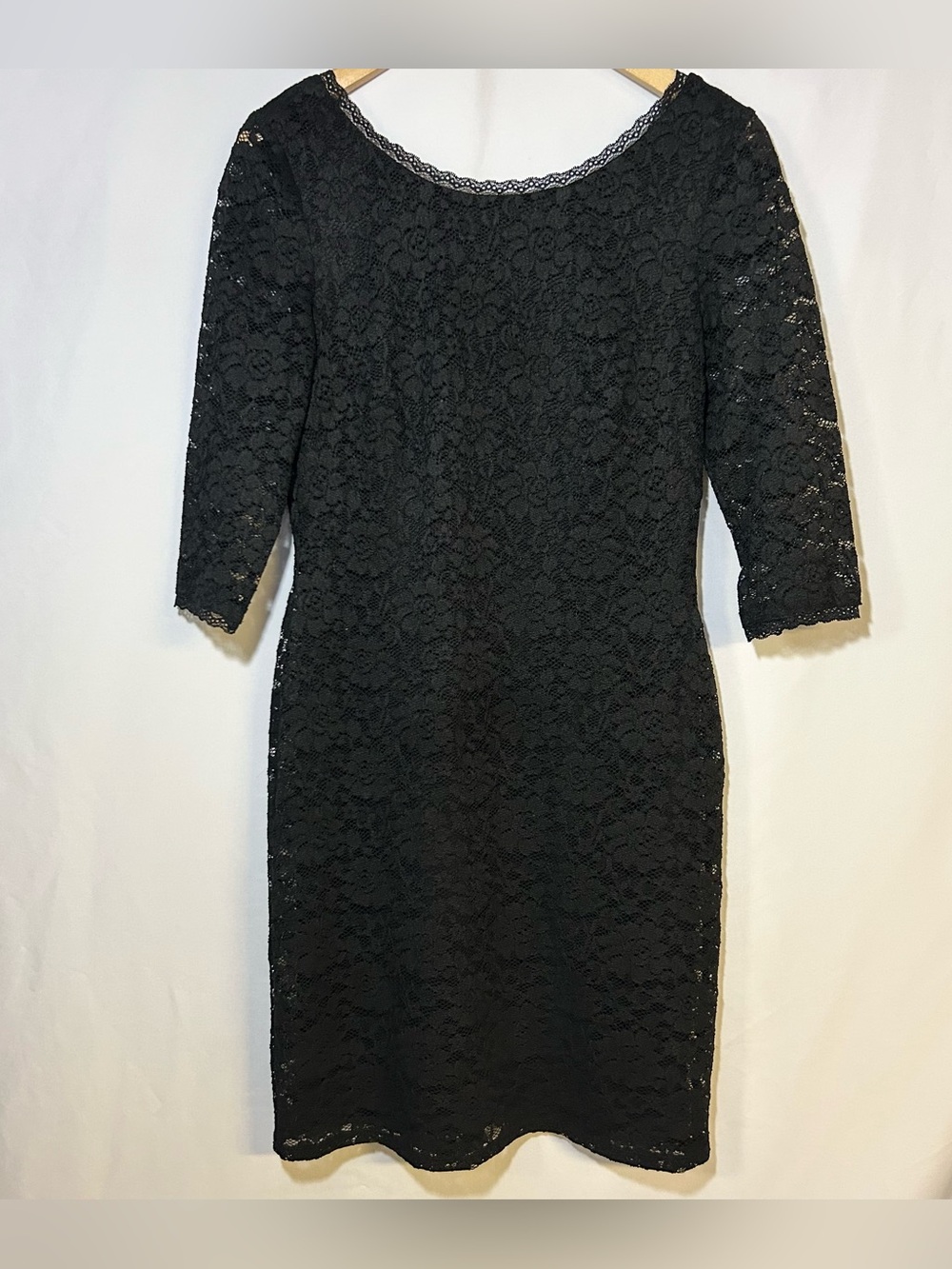 Eliza J Black Sheath Lace Cocktail Little Black Dress Party Dress size 8